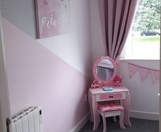baby pink black out curtains
