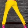 yellow white pants size l-xl xl\xxl 12-14-16 Image 2