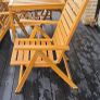 Outdoor Dining Set, Table + 4 Reclining Chairs, Like New Image 6
