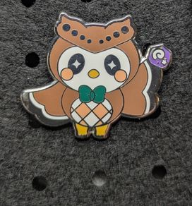 Blathers animal crossing enamel pin