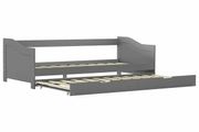 Pull-out Sofa Bed Frame without Mattress Grey 90x200 cm