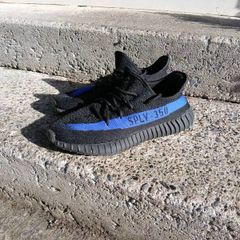 Black and blue Yeezy's
