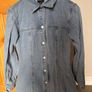 Long Sleeve Cinched Waist Denim Dress Image 2