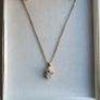 Beautiful Gold Plated Oval Solitaire Pendant Necklace with Chain  Stone Cubic Zirconia Gold, length 18" Image 3