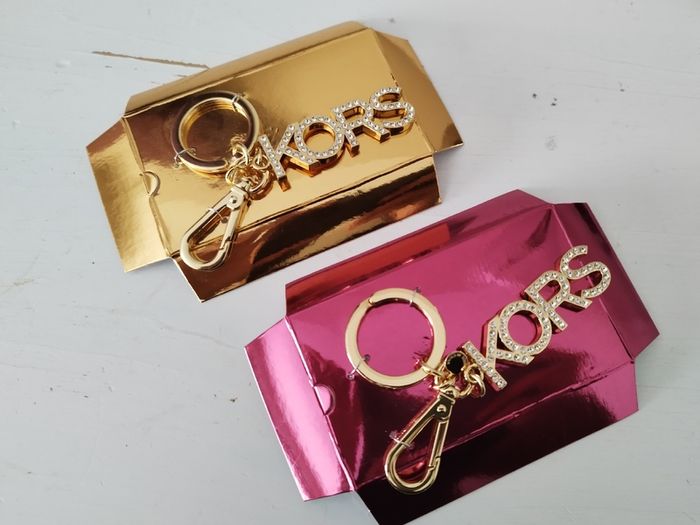 Michael Kors Gold Tone Logo Keychain