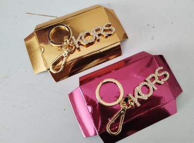Michael Kors Gold Tone Logo Keychain