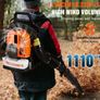 Backpack Leaf Blower, 63CC 2-Cycle Gas Leaf Blower with 1.89L Fuel Tank, 1110CFM Air Volume 220MPH Speed, Ideal for Lawn Care, Leaf Cleaning, and Snow Removal Image 7