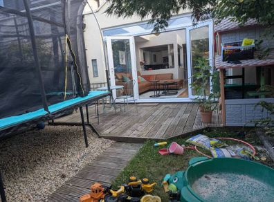 Timber Decking used