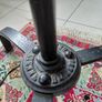 Antique French floor lamp cast iron beautiful shade works Image 8