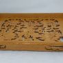 Antique Wood Tray With Carved Leaf Design. Image 5