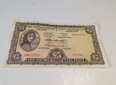 1963 Lady Lavery 5 Pound Note