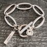 Antique Silver Plated Toggle Bracelet Image 7