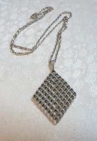 Rare Vintage Jack Spencer Silver Pendant Necklace, Certified Limited Edition, Sheffield 1974