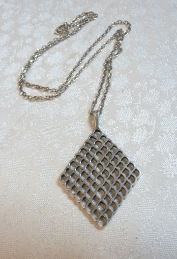 Rare Vintage Jack Spencer Silver Pendant Necklace, Certified Limited Edition, Sheffield 1974