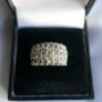 Vintage Sterling Silver 925 Lab Created Ice White Cubic Zirconia Cluster Ring size P - 4,95g Image 5