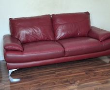 3seater red leather sofa from Ez Living.