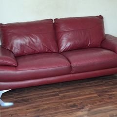 3seater red leather sofa from Ez Living.
