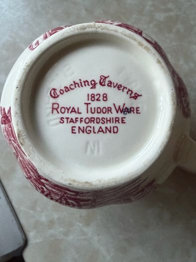 Antique Royal Tudor "1828 Coaching Taverns" Milk Jug