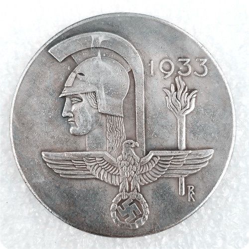 Ww2 Mark German Coin  Hitler Luftwaffe Swastika Nazi Warplane  Reichsmark