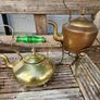 French kettle on stand .Brass and copper. Image 4