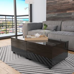 Coffee Table High Gloss Black 120x60x35 cm