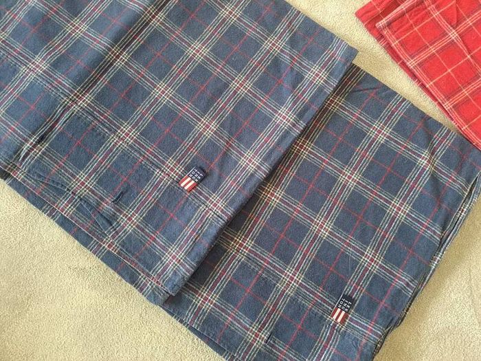 Lexington Pillowcases red blue checkered rrp 130