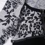 Bai Amour Vintage Black Grey Floral Lace Detail Ruffle Tiered Knit Dress 10-12UK/38-40EU Image 5