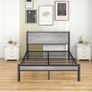 Bed Frames with Storage Wooden Headboard, Metal 4ft Bed Frame Image 2