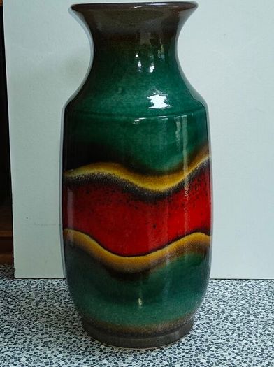 Stunning mid century West German large  Dumler & Breiden Fat Lava Vase