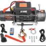 New winch 6  tone 12v suit recovery jeep  etc Electric Winch 13500 LBS/ 6123KG 12V 27M/92FT Synthetic Tow Rope 3 remote contro Image 5