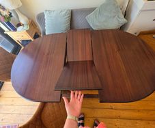 Elegant Mid-Century Modern Extendable Dining Table