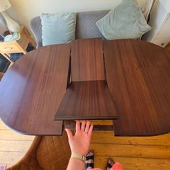 Elegant Mid-Century Modern Extendable Dining Table