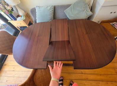 Elegant Mid-Century Modern Extendable Dining Table
