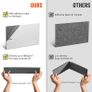 SPRING SALE | Acoustic Wall Panels 12 Pack 9 mm Thick Padded with Back Adhesive 34x20 cm Soundproof Insulation Panel Sound Absorbing Noise Reduction Panels for Office Door Walls, Dark Drey Image 3
