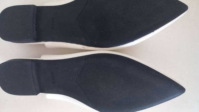 New White Slingback Flats Size 39