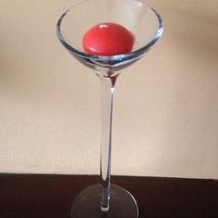 Beautiful Glass Candle Holder with candle
