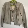 Cream leather jacket Image 3