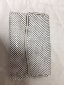 White and Gold Vintage Chainmail Clutch Bag Circa 1980?