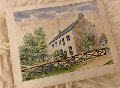 Early century water colour of a country house