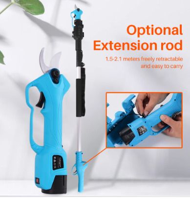 BRAND NEW Electric Pruning Shears 16.8V With 2 battery Optional Extension Rod Power Tools Cordless Electric Scissors