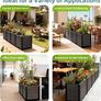 Raised Garden Bed Self Watering Deepened 50cm, 200L Large Planters Box for Outdoor Plants, Elevated Patio PP Flower Vegetables Planting Container, Garden Bed Planter Box Kit Drainage Holes Image 8