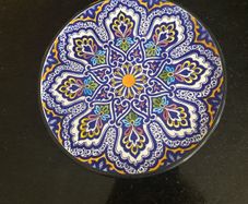 Hand painted ceramic Spanish plate 6.75 inches diameter