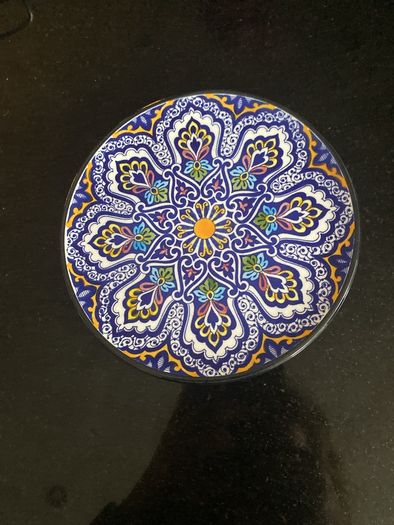 Hand painted ceramic Spanish plate