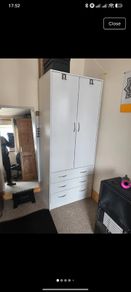 White 3-drawer wardrobe