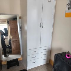 White 3-drawer wardrobe