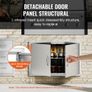 Door, 838x558 mm Double Outdoor Kitchen Door, Stainless Steel Flush Mount Door, Wall Vertical Door with Handles Image 2