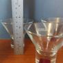 Fabulous Set of Three Vintage Rare Collectable Absolut Vodka "Absolutini" Cocktail/Martini Glasses with Burgundy Base Inserts, Excellent Condition Image 10