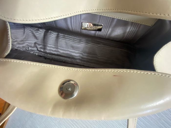 Beige suede handbag