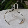 PRICE DROP Silver & Moonstone Bangle, Modernist Design, London Hallmarked, 1972 Image 6