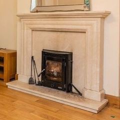 Marble Fireplace and Wood Burning Stove